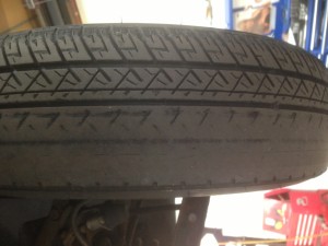 Uneven tyre wear.2